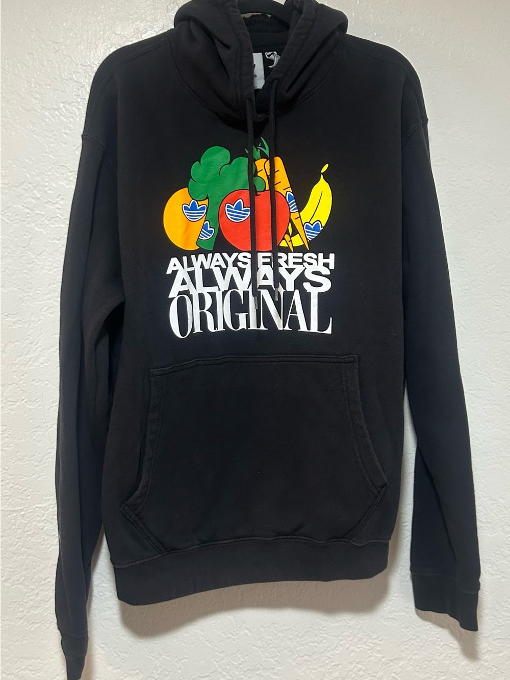 adidas “Always Fresh, Always Original” Hoodie with Colorful Fruit Graphic